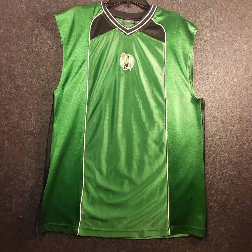 Boston Celtics NBA Basketball Jersey Mens Large Green Sleeveless Vntg Pro Edge